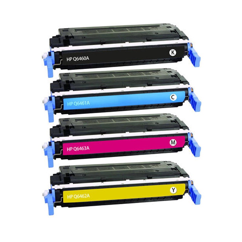 Toner compatibil HP 644A C/Y/M/BK, Q6460A Q6461A Q6462A Q6463A, remanufacturat Galben - imagine 4